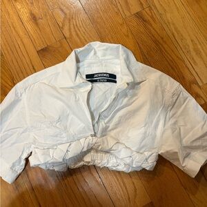Jacquemus White Cropped Top IT36